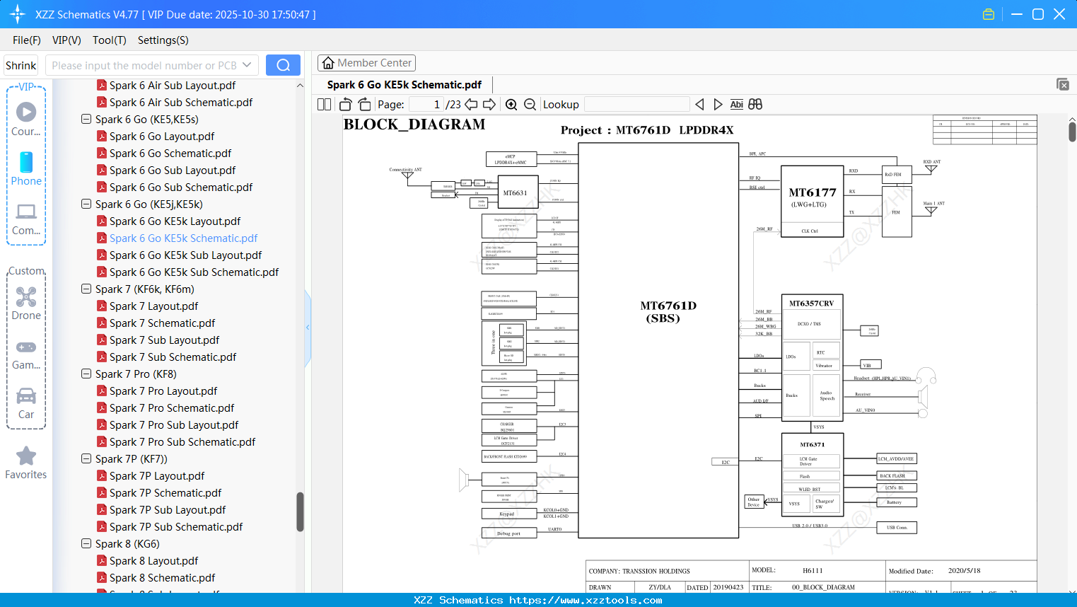 Tecno Spark 6 Go KE5k Schematic